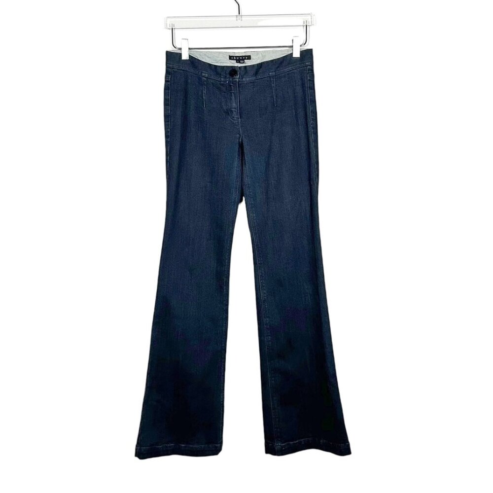 Theory | Fawne Michigan Mid-Rise Dark Wash Bootcut Jeans